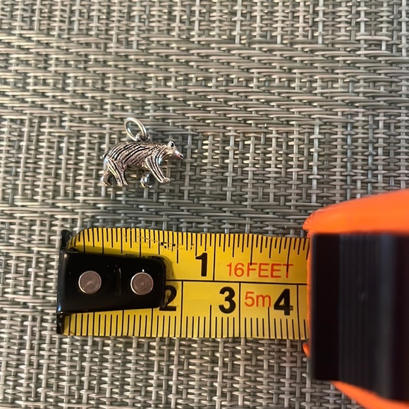 Silver Bear Necklace Charm - Picture 9 of 12